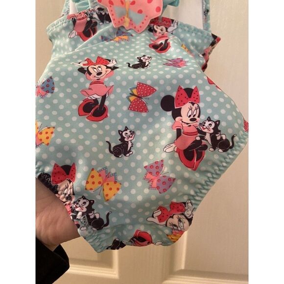 Disney Store Girls Minnie Mouse & Figaro Swimsuit UPF 50+ One Piece Size 2 - Picture 6 of 6